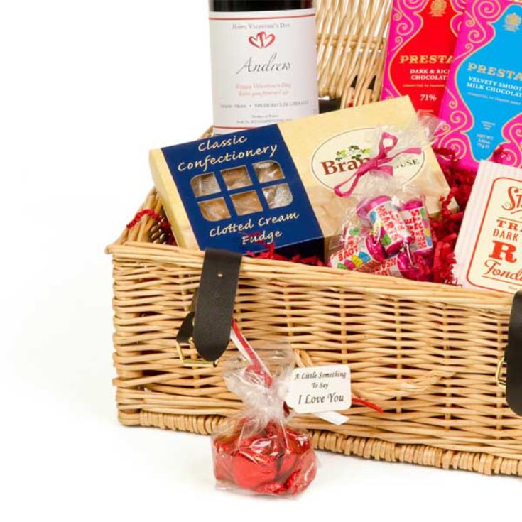 Valentines Day Hamper with Personalised Wine product image