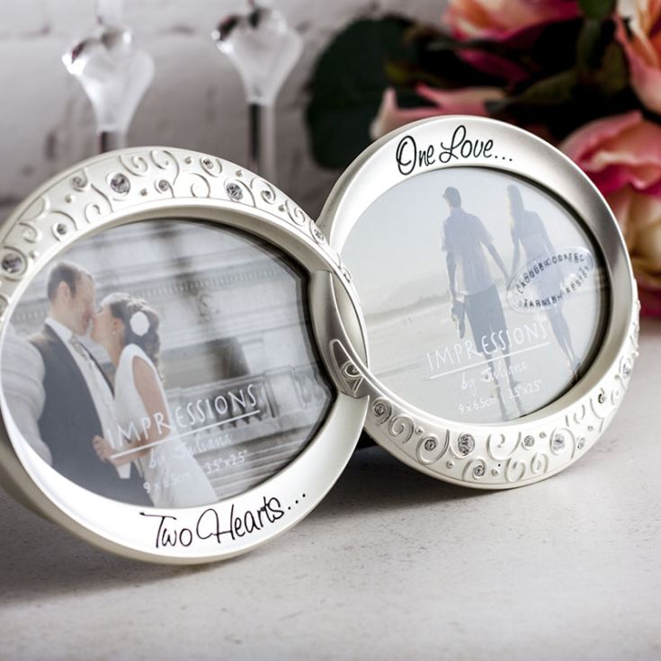 Two Hearts One Love Wedding Rings Photo Frame The Gift Experience