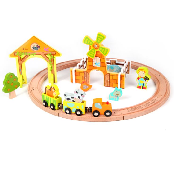 personalised wooden train set