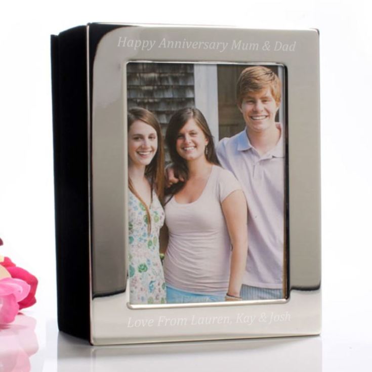 735x735 Fitbox Wp3500 Personalised Silver Plated Photo Album1 