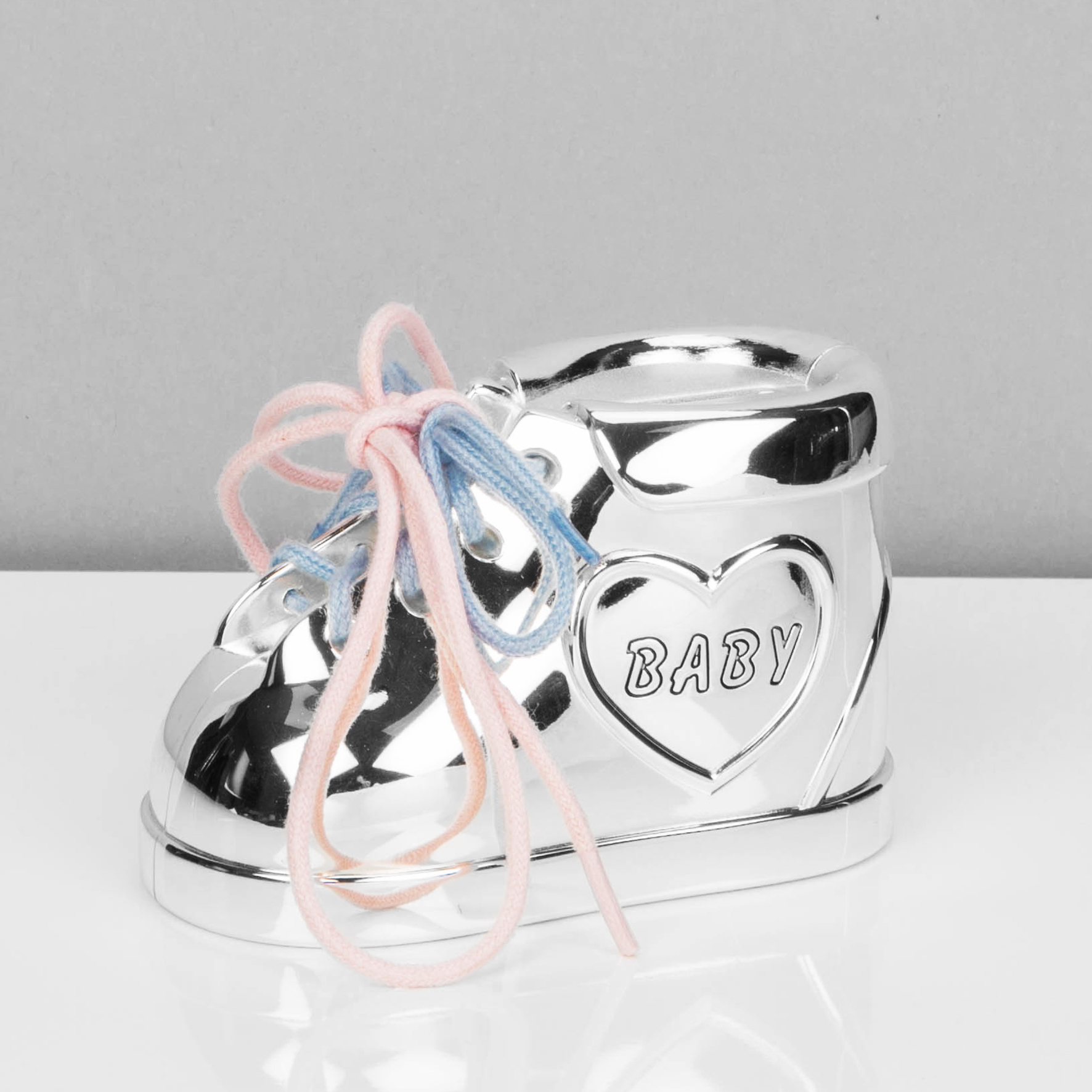 silver money box for baby girl