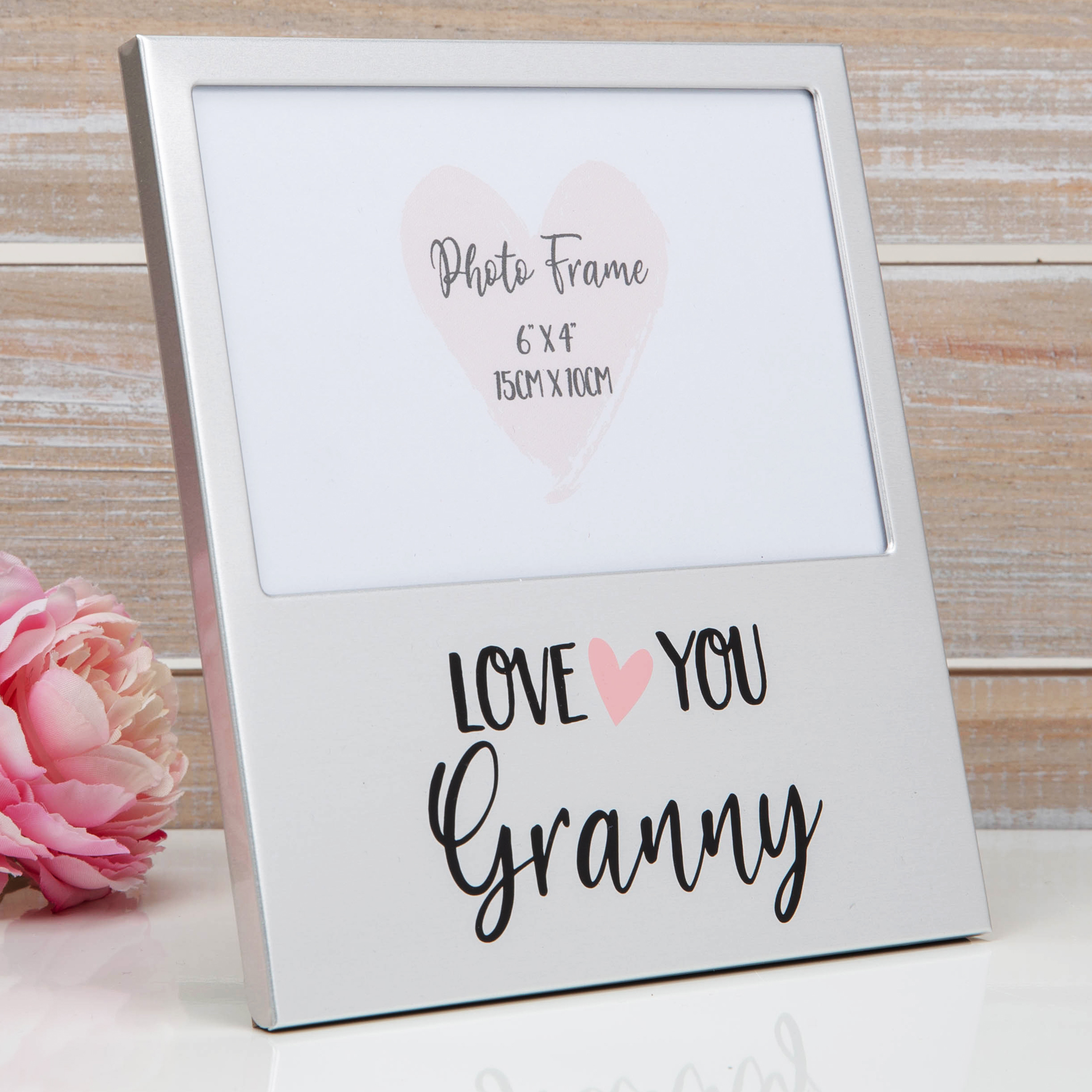 6 X 4 Aluminium Photo Frame Love You Granny The Gift Experience