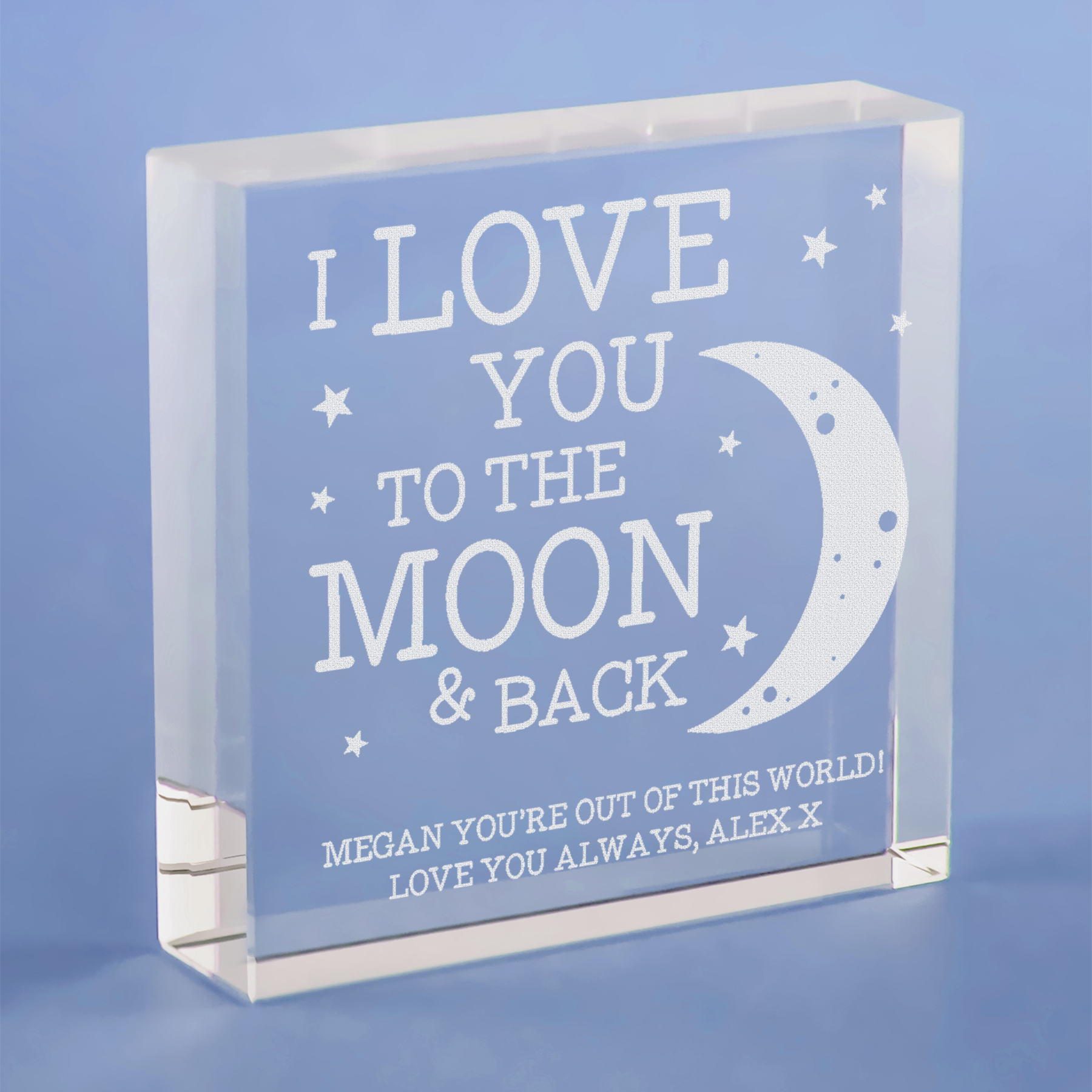 Unique Gift for Boyfriends, Personalised I Love You to the Moon and Back  Gift, With A Miniture Glass Bottle -  UK